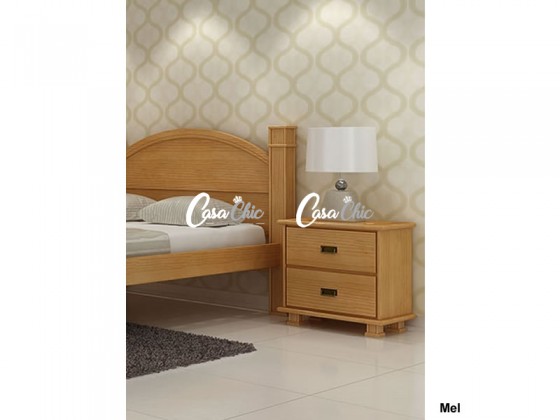 Mesa de Cabeceira Criado Mudo 02 Gavetas Italia 5012